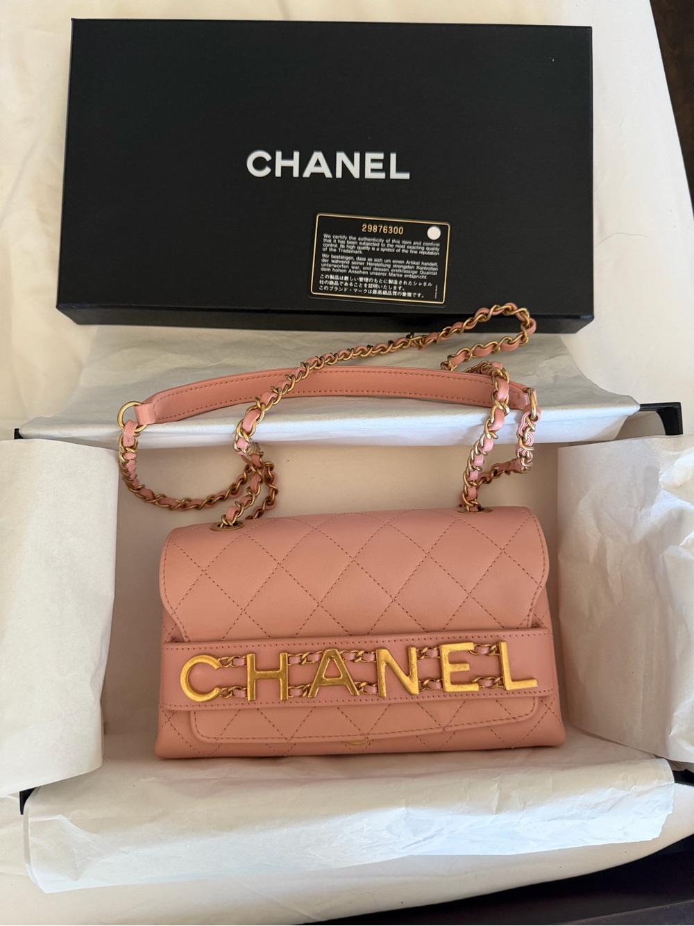 Chanel Small Quilted Calfskin Enchained Flap